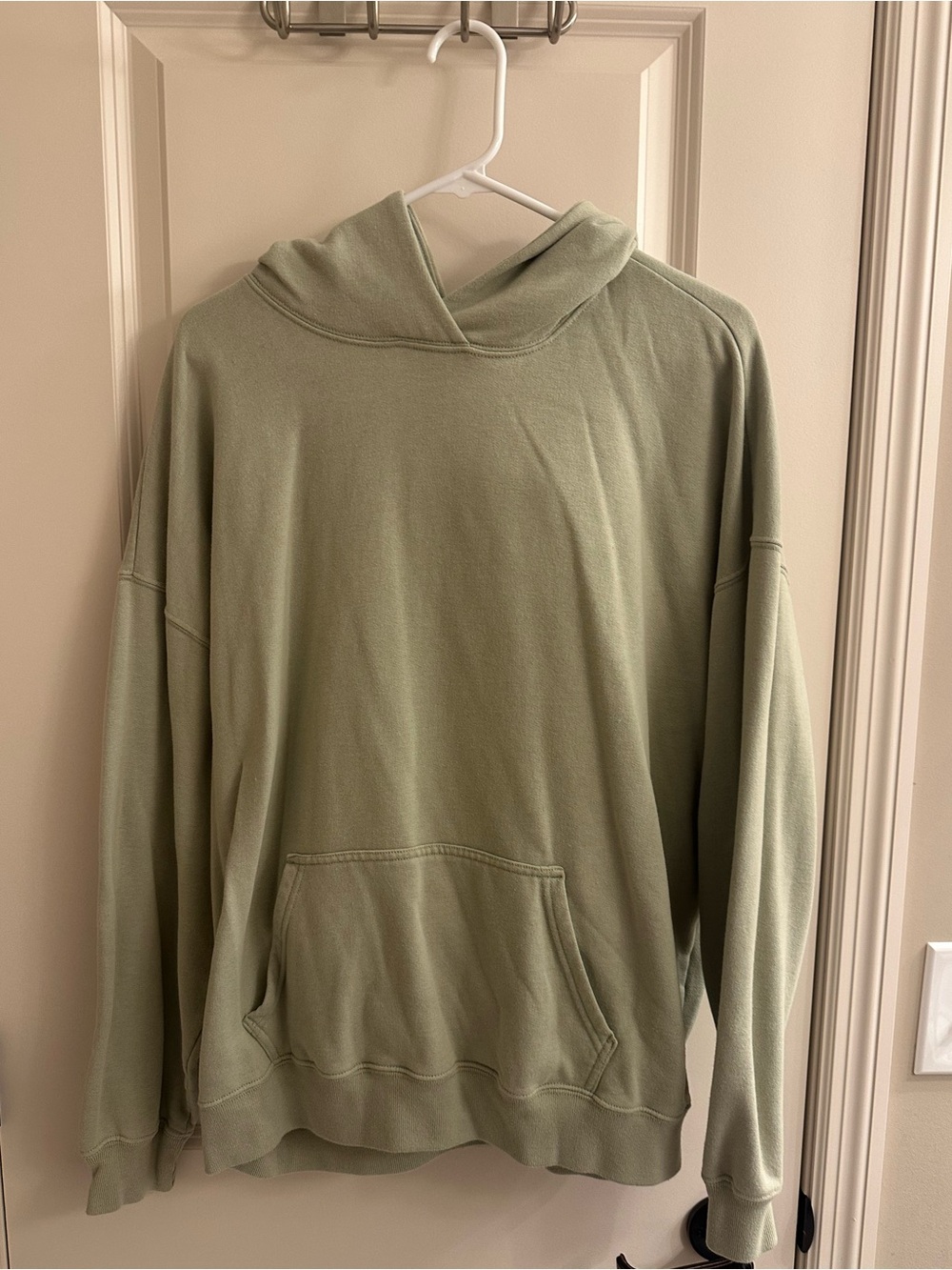 Hollister Feel Good Fleece Oversized Cozy Hoodie | Size L | Sage Green